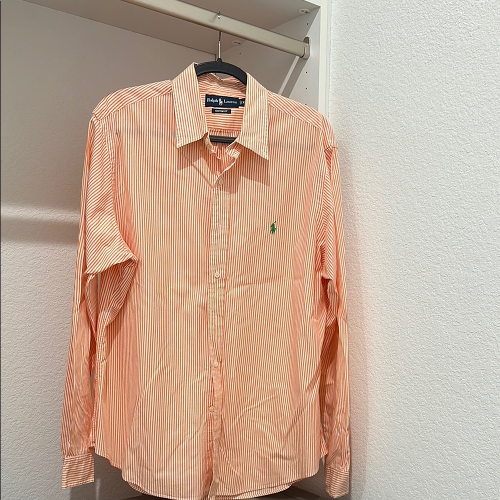 Ralph Lauren Orange Casual Button Down Shirt